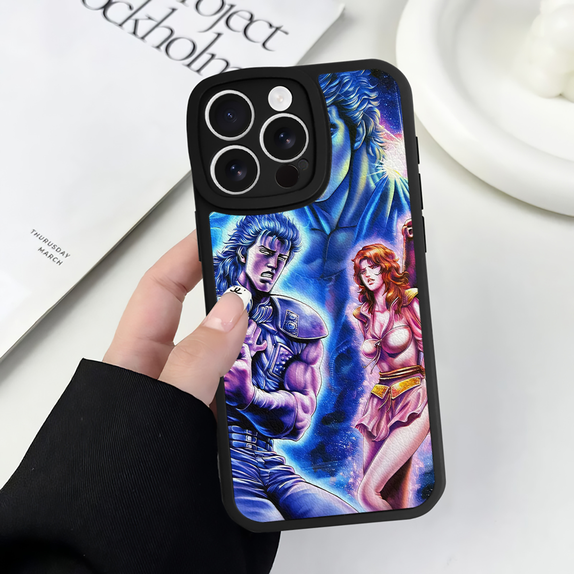 （画像用） 北斗の拳 Fist of the North Star 【iPhone 16シリーズ対応】シリコンスマホケース（レザー調） 材質：シリコン